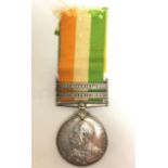 Kings South Africa Medal with South Africa 1901 and South Africa 1902 Clasps to 218 Pte P Marron,