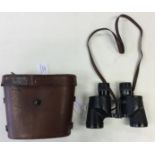 WW2 US Army 6 x 30 M3 Binoculars with neck strap, maker marked and dated "Westinghouse 1942",