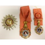 Most Illustrious Order of Chula Chom Klao of Thailand; Grand Cross Badge in Gold with enamels.