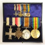 WW1 British Military Cross group to Lieut JA Liley, RAMC comprising of MC engraved "JA Liley,