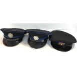 A collection of eight World Police Officers peaked service dress caps to include Netherlands x 2,