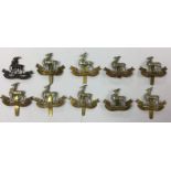 WW2 British Royal Warwickshire Regiment cap badge collection.