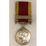 Second China War Medal with Taku Forts 1860 Clasp.