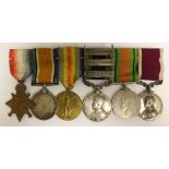 WW1 British 1914-15 Star, War Medal, Victory Medal,