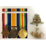 WW1 British Medal group comprising of 1914-15 Star,