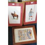 Collins, C.A. a pair of watercolours depicting 17th century soldiers (Footsman 1660, and cavalry