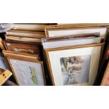 A quantity of original watercolour paintings, all framed and glazed, various scenes including