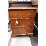 An early 20th Century mahogany three drawer chest