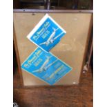 ***BACK TO ETWALL FOR POSTAGE****LW**A framed Advertisement of Derby Airport, Derby Aviation LTD