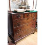 A George III mahogany chest of drawers, c.1820 fitted with three short over three long graduated