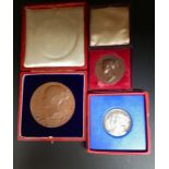 British Royal medals in Original Box and Cases. Victoria Coronation 1838 by Pistrucci bronze 37mm,