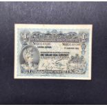 Hong Kong and Shanghai Banking Corporation 1 Dollar 1st January 1925 Serial B914898 Traces of