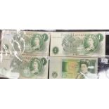 UK and World Banknotes, 4 Bank of England Page One  Pound Banknotes with Japanese Government Ten