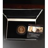 Proof Gold Five Pounds, Quintuple Sovereign 1980, cased as issued with certificate.