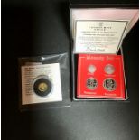 Mongolian Gold Proof 1000 Tourog 2016 and a Edward VIII Maundy Set 1937 in Box, London mint office.