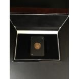 Tristan da Cunha Gold Proof Sovereign cased as issued.