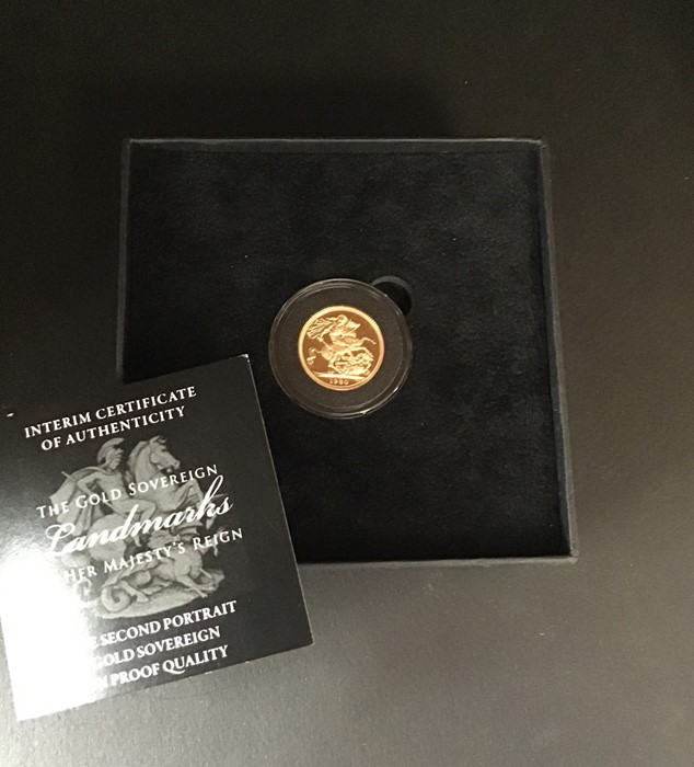 Sovereign proof quality 1980 H.M Reign Series in Box with certificate, London mint office. - Image 3 of 3