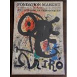 Joan Miro, original exhibition poster, colour lithograph, Fondation Maeght - Sculptures et