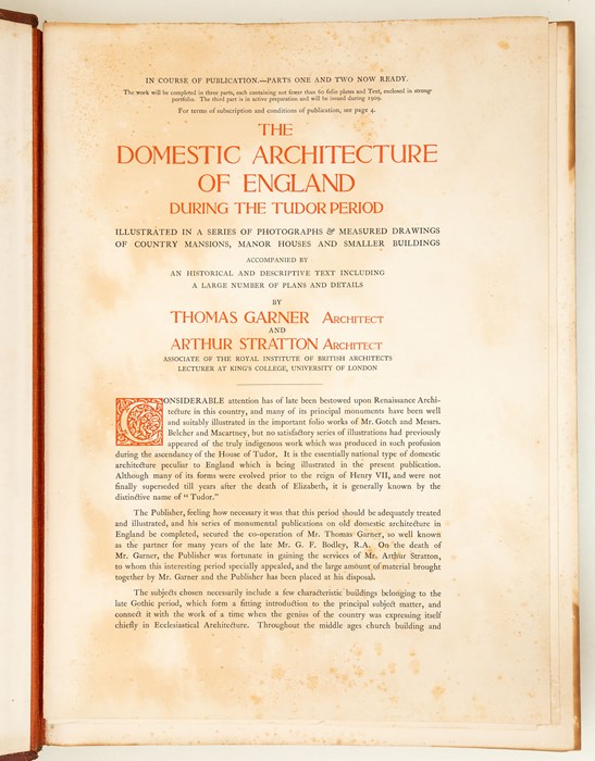 The Domestic Architecture of England During the Tudor Period, by Thomas Garner and Arthur