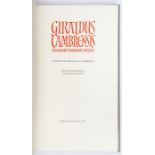 Gregynog Press. Giraldus Cambrensis, edited by Brynley F. Roberts, illustrated with wood-