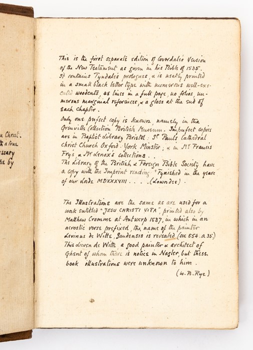 Bible. New Testament. First separate edition of Miles Coverdale's version of the New Testament in - Image 5 of 5