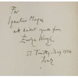 Waugh, Evelyn. Brideshead Revisited, presentation copy signed by the author in black ink to front