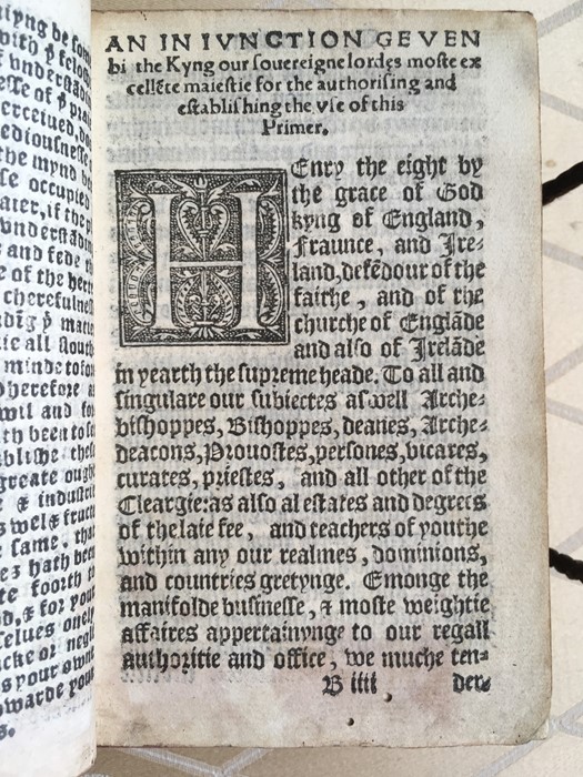 Henry VIII Primer. In English and Latin, ordered to be used by the King. [1548]. Printed in red & - Image 4 of 6