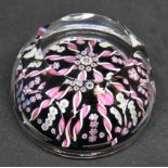 Whitefriars Candy Twist Millefiori paperweight, window and ball cut.