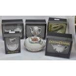 Wedgwood Peter Rabbit miniature tea items; teacup/saucer mini, sugar/cream mini,