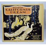 Sunkist California Dream metal sign