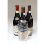 Three bottles of wine to include; Nuit St George Piat 1949; Pommard 1949 Boulhard Ain;