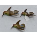 Beswick Hummingbird wall plaques; numbers 1023, large, medium,