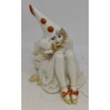Rosenthal lady clown figure, approx 16 cms high No obvious signs of damage or restoration.