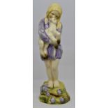 Royal Worcester figurine of Spring girl with Lambs, modelled by FG Doughty,