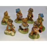 Beswick resin bears to include; James BB005, Billy BB002, two Bobby BB004, Angela BB007,