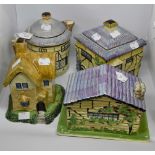 Cottage Ware pieces including covered butter dish,