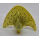 Beswick Peacock, model number 1482, yellow, 1956-62,