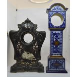 Royal Doulton ceramic watch stand modelled as a long case clock,