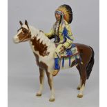 Beswick statue of a mounted Indian designed by Mr Orwell,