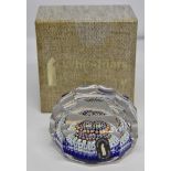 Whitefriars Millefiore paperweight brickcut single cane set in concentric rings P11 1971 date cane