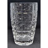 Whitefriars crystal vase, 6½" high approx,