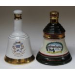 Christmas 1989 Bells Wade decanter and 1982 Wade Commemorative