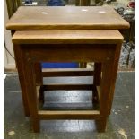 A Rupert Griffiths Oak Nest of two stools