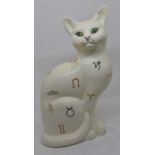 Beswick Zodiac Cat, seated - facing right, model number 1560, 1958-67,