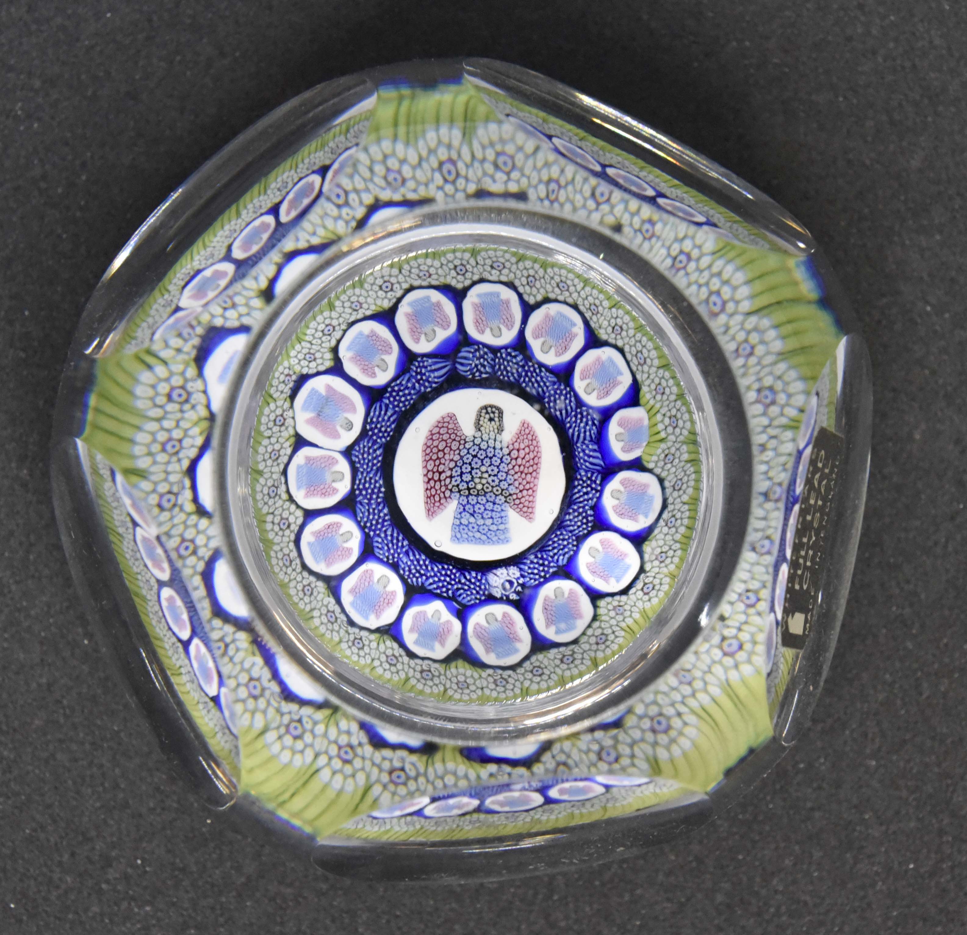 Whitefriars limited edition Millefiori paperweight Christmas 1975 with certificate, - Image 2 of 2