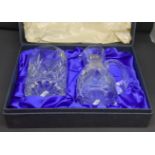 Whitefriars crystal whisky set C632 & C640 Boxed