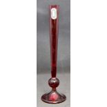 Whitefriars red bud vase, 7½" approx,