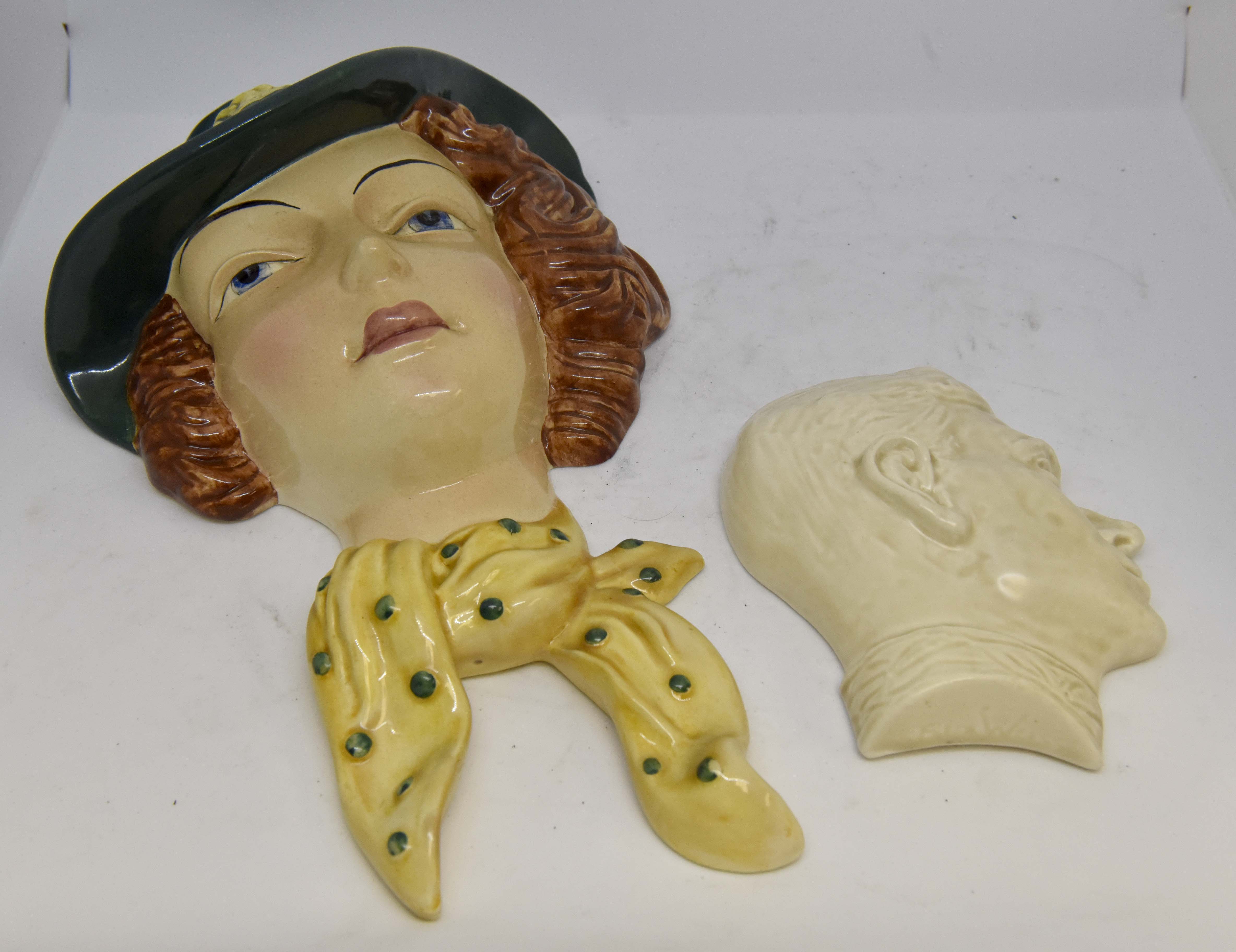 Beswick wall masques; Lady with Hat & Scarf 449,