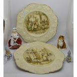 Mixed ceramics to include; Royal Worcester Long Haired Cat, modelled by FG Doughty,
