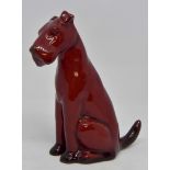 Royal Doulton Flambe dog. Impressed marks to base. 51/4 high.